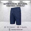JUMP START 6-POCKET ALL MOTION STRETCH UTILITY SHORTS - SIZE: MEN 34 - NAVY - Brand New