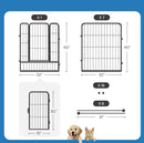 CAPHAUS 40-INCH HEIGHT FOLDABLE HEAVY-DUTY PET PLAYPEN DOOR SET OF 8 - BLACK - Like New