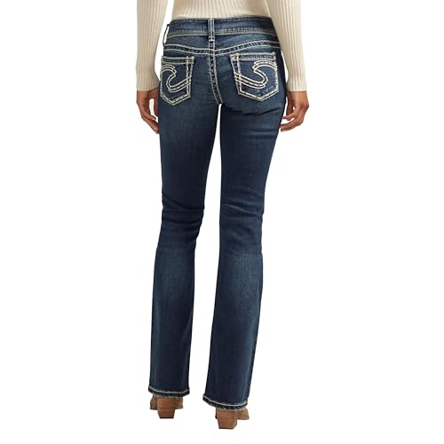 SILVER JEANS WOMEN'S SUKI MID RISE CURVY FIT BOOTCUT JEANS - SIZE: WOMEN 34X32 - Brand New