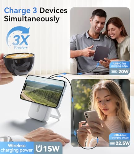 IFIDOL FOR MAGSAFE BATTERY PACK, 10000MAH MAGNETIC CHARGER WITH STAND - Like New