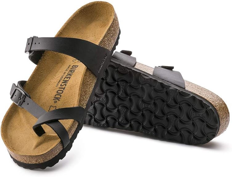 BIRKENSTOCK MAYARI BIRKO-FLOR SANDALS - SIZE: MEN 10 (AU/UK M9) - BLACK - Like New