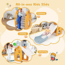 COSTWAY INDOOR FOLDABLE KIDS SLIDE,CLIMBER BASKETBALL HOOP & BALL BUFFER ZONE - Brand New