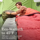 COLEMAN FLATLANDS 30/40/50°F SLEEPING BAG RECYCLED MATERIAL - RED/MULTI - Brand New