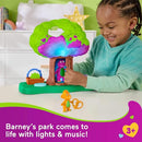 FISHER PRICE BARNEY WORLD LIGHTS AND SOUND TREEHOUSE PLAYSET - Purple - Like New