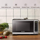 BLACK+DECKER EM720CB7 Digital Microwave Oven Turntable Push-Button Door - Black - Like New