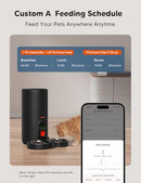WOPET AUTOMATIC CAT FEEDER, WIFI SLOW PET FOOD DISPENSER, 10 MEAL, BLACK - Like New