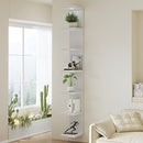 TEPLEDGE 7 Tier Wall Shelf Unit Lack Wall Shelf Display Shelf with Light - WHITE - Brand New