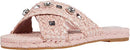 VINCE CAMUTO JERMINDI EMBELLISHED ESPADRILLE SLIDE SANDAL , SIZE 8, BLUSH - Like New