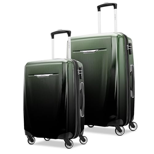 SAMSONITE WINFIELD 3 DLX HARDSIDE EXPANDABLE LUGGAGE SPINNERS, OMBRE GREEN - Like New