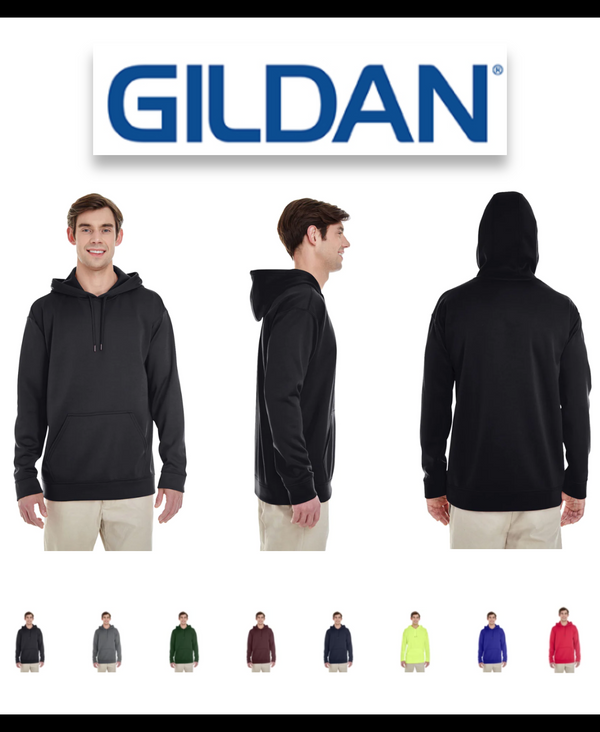 Gildan Men's Performance Tech Hooded Sweatshirt 99500 New