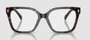 RALPH LAUREN WOMEN FULL-RIM SQUARE EYEGLASSES SHINY DARK HAVANA FRAME 55-18-145 - Like New