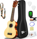 Everjoys Soprano Ukulele Beginner Pack-21" All In One Kit - Rainbow String - Like New