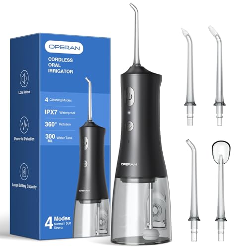 Operan Water Flossers for Teeth Cleaning Upgraded 300ml, Oral Irrigator, Black Like New