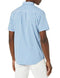 AMAZON ESSENTIALS MEN'S SLIM-FIT SHORT-SLEEVE POPLIN SHIRT LIGHT BLUE GINGHAM - Brand New