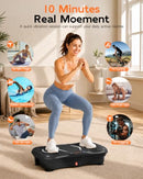 HOPHORSE VIBRATION PLATE VIBRATING FITNESS PLATFORM WEIGHT LOSS - BLACK - Like New