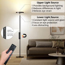 KEEPSMILE DOUBLE SIDE LIGHTING LED FLOOR LAMP REMOTE SMART APP 36-2600LM BLACK - Like New