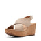 261248684050 CLARKS WOMEN ANNADEL EIRWYN WEDGE SANDAL SAND NUBUCK SIZE 9.5 - Like New