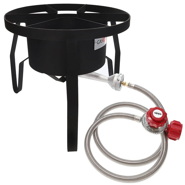 GasOne B-5300-15 igh-Pressure Outdoor Propane Burner Gas Cooker Welded Frame - Like New