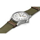 H69439411 HAMILTON WATCH KHAKI FIELD MECHANICAL 38MM WHITE DIAL - GREEN - Like New