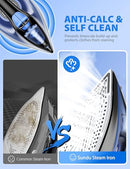 SUNDU S STEAM IRON FOR CLOTHES WITH RAPID HEATING CERAMIC COATED SOLEPLATE - Like New
