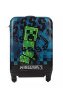 BIOWORLD MINECRAFT CREEPER KIDS' HARDSIDE CARRY ON SUITCASE - BLACK - Like New