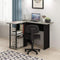 FURINNO ABBOTT L-SHAPE COMPUTER DESK WITH BOOKSHELF FRENCH OAK GRAY/BLACK - Like New