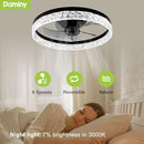 DAMINY 30 INCH BLACK AND GOLD 5 BLADE CEILING FAN WITH LIGHT MODERN CEILING FAN - Like New