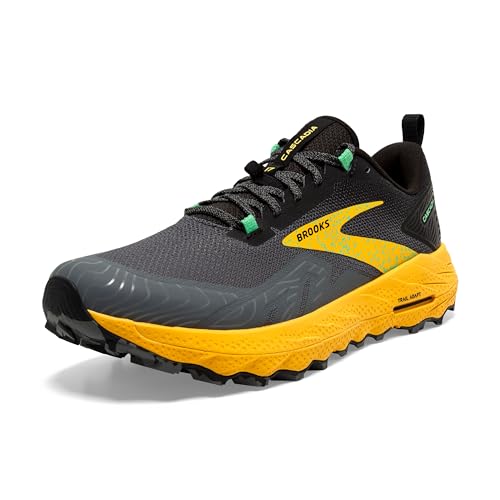 BROOKS MEN'S CASCADIA 17 TRAIL RUN SIZEN 8 (AU/UK M7) (EU M41) LEMON SAGE-8 - Like New