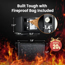 ADIMO SAFE BOX FOR COLLEGE DORM ROOM MONEY BOX WITH FIREPROOF WATERPROOF BAG - Like New