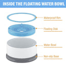 Paw Perfect - Floating Water Bowls for Dogs & Cats, 4.23 Cups, 8580 - WHITE/BLUE Like New