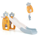 COSTWAY INDOOR FOLDABLE KIDS SLIDE,CLIMBER BASKETBALL HOOP & BALL BUFFER ZONE - Brand New