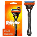 GILLETTE FUSION5 RAZOR FOR MEN HANDLE + 1 RAZOR BLADE REFILL - BLACK - Brand New
