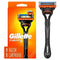 GILLETTE FUSION5 RAZOR FOR MEN HANDLE + 1 RAZOR BLADE REFILL - BLACK - Brand New