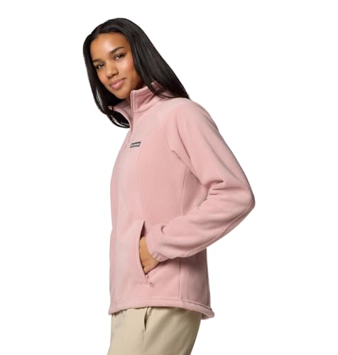 COLUMBIA WOMENS BENTON SPRINGS FULL ZIP FLEECE JACKET ERASER PINK XLARGE - Brand New