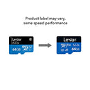 LEXAR 4GB HIGH-PERFORMANCE 633X MICROSDXC UHS-I CARD BLUE SERIES - BLUE/WHITE - Like New