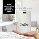 COFFEE VAC 1LB – AIRTIGHT CONTAINER MULTI-USE VACUUM CONTAINER - WHITE - Like New