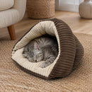 SPOT Sleep Zone Cuddle Cave - Cat Cave Bed for Indoor Cats and Mini Dogs Brown - Brand New