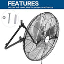 BILT HARD 20 INCH HEAVY DUTY FLOOR FAN - BLACK - Like New