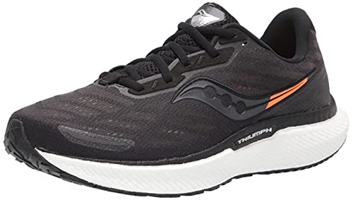 S20679 SAUCONY MEN’S TRIUMPH 19 RUNNING SHOE BLACK/WHITE SIZE 8 WIDE - Like New