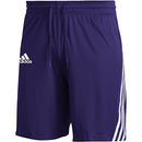 GM2463 ADIDAS MEN'S 3-STRIPES KNITS SHORTS PURPLE/WHITE XL - PURPLE - Like New