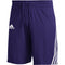 GM2463 ADIDAS MEN'S 3-STRIPES KNITS SHORTS PURPLE/WHITE XL - PURPLE - Like New