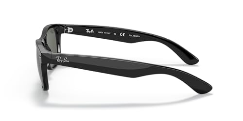 RAY BAN RAY-BAN RB2132 NEW WAYFARER SQUARE SUNGLASSES SIZE: 55 - BLACK/POLARIZED - Like New
