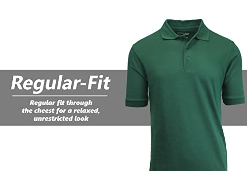 GALAXY BY HARVIC MENS POLO PIQUE SHIRT SIZE 2XL HUNTER - Brand New