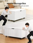 HYZ Storage Chest, 39.4'' Wooden Storage Chest, Easy Assembly - White - Like New