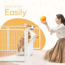 Dog Playpen 24 Inch 8 Panels Heavy Duty Metal Pet Playpen Indoor Outdoor - White - Brand New