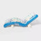 SUN SQUAD CHAISE LOUNGE PRINTED SMS WATER FLOATS AND INFLATABLES - BLUE/WHITE - Like New