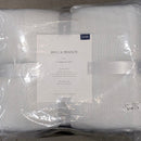 BOLL & BRANCH ORGANIC COTTON COMFORTER & SHAM SET FULL/QUEEN - WHITE/SHORE - Like New