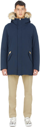 MACKAGE EDWARD-C 2-IN-1 DOWN PARKA, HOODED BIB, NATURAL FUR - - Scratch & Dent