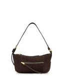 ALLSAINTS VEGA SUEDE SHOULDER BAG - BROWN - Like New