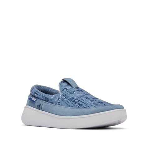 COLUMBIA MEN'S BOATSIDE PFG BOAT SHOE MTN PEAKS/NEW NAVY SIZE 8 - Like New